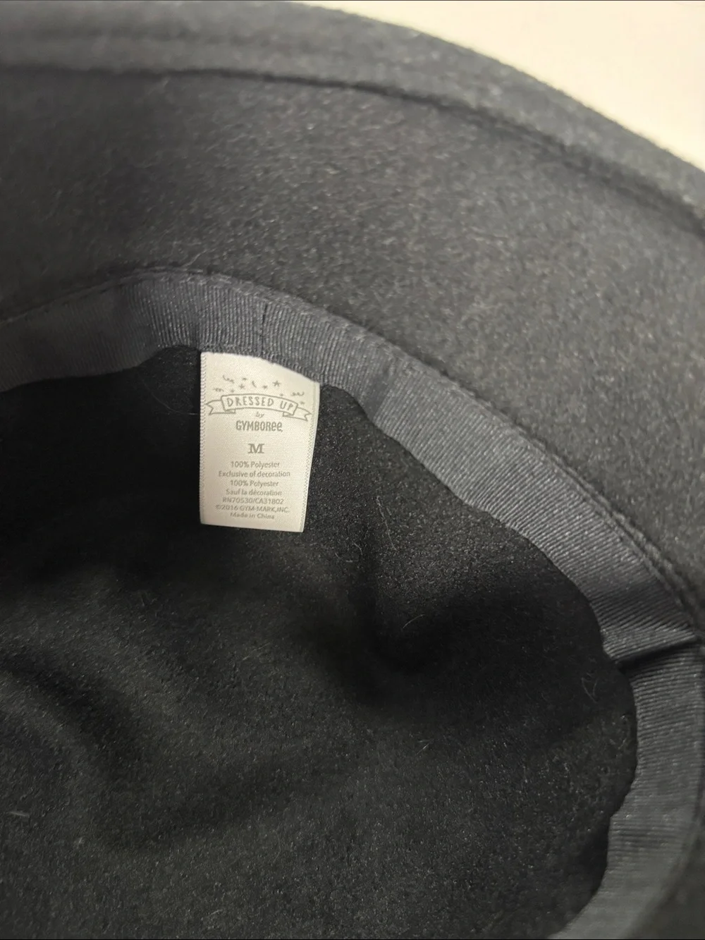 Gymboree Black Velvet Trim Cloche Hat